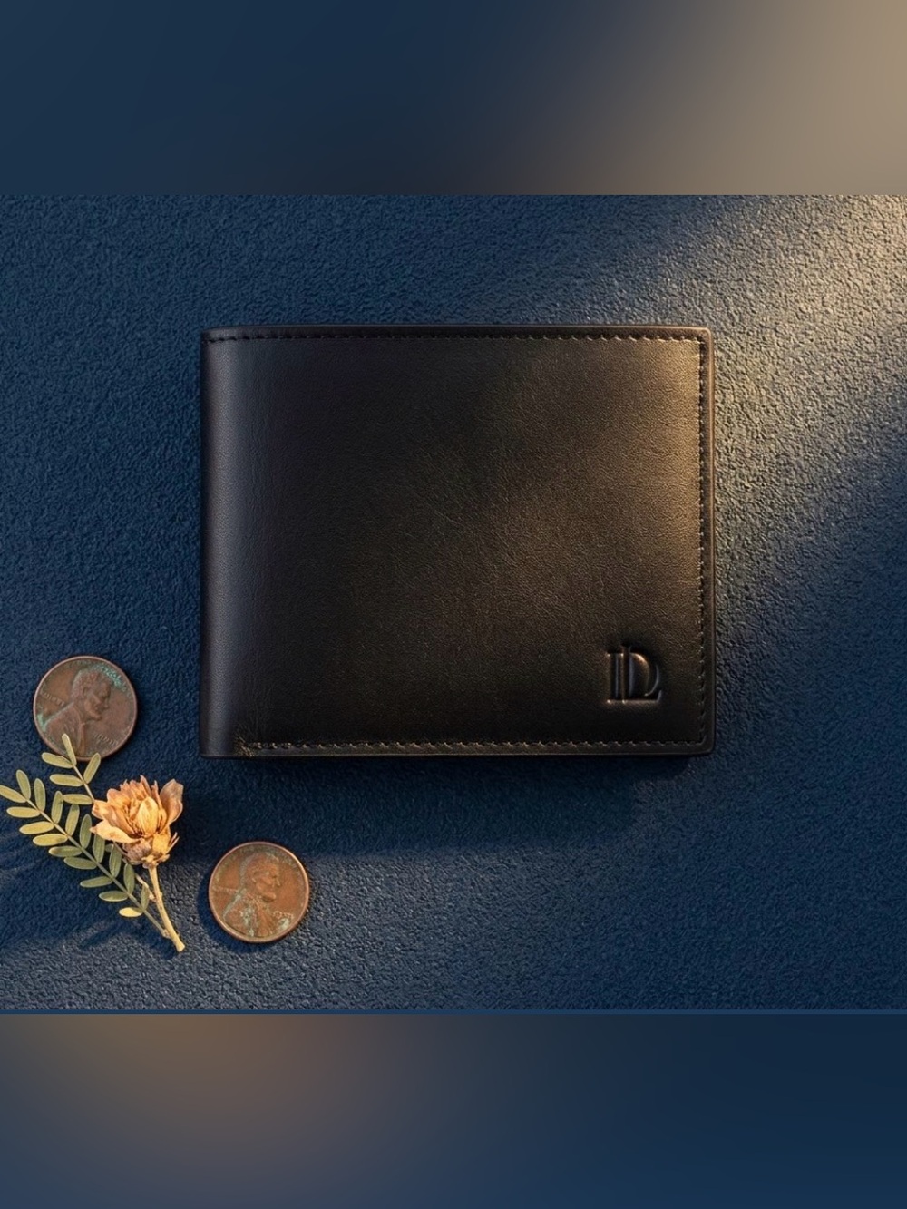 Longvadon 1407 Soft Leather Wallet Black Noir 8CC Card Holder Slim NWT